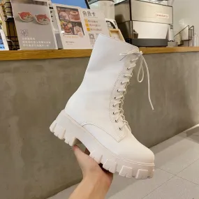 Womens Boots Fall Platform Martin Boots