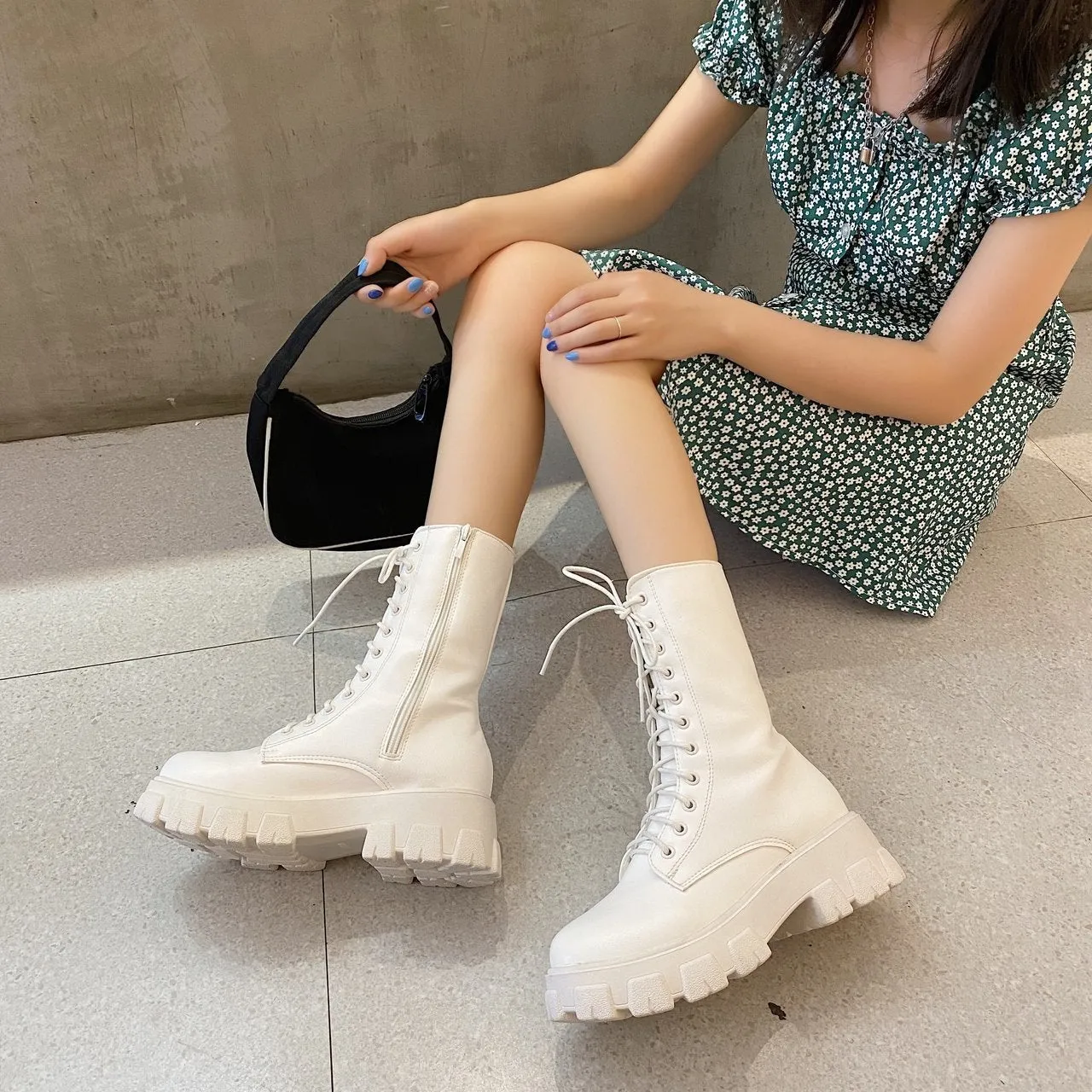 Womens Boots Fall Platform Martin Boots