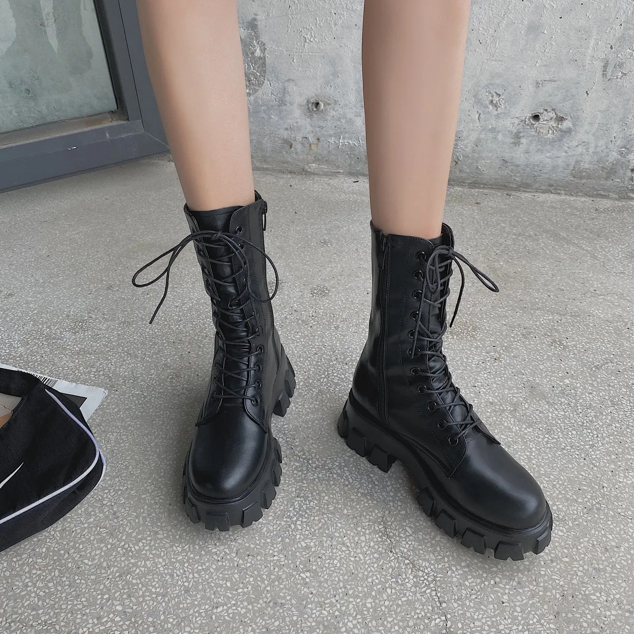 Womens Boots Fall Platform Martin Boots