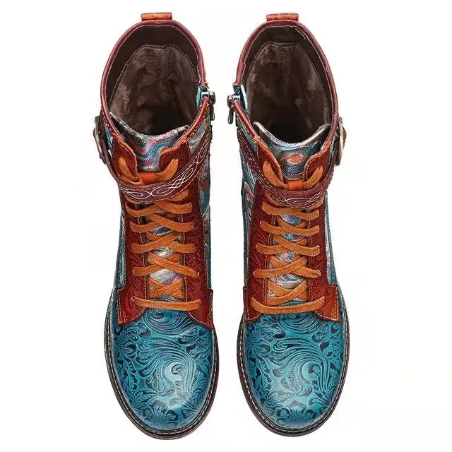 Women's Short Boots Plus Size Retro Martin Boots