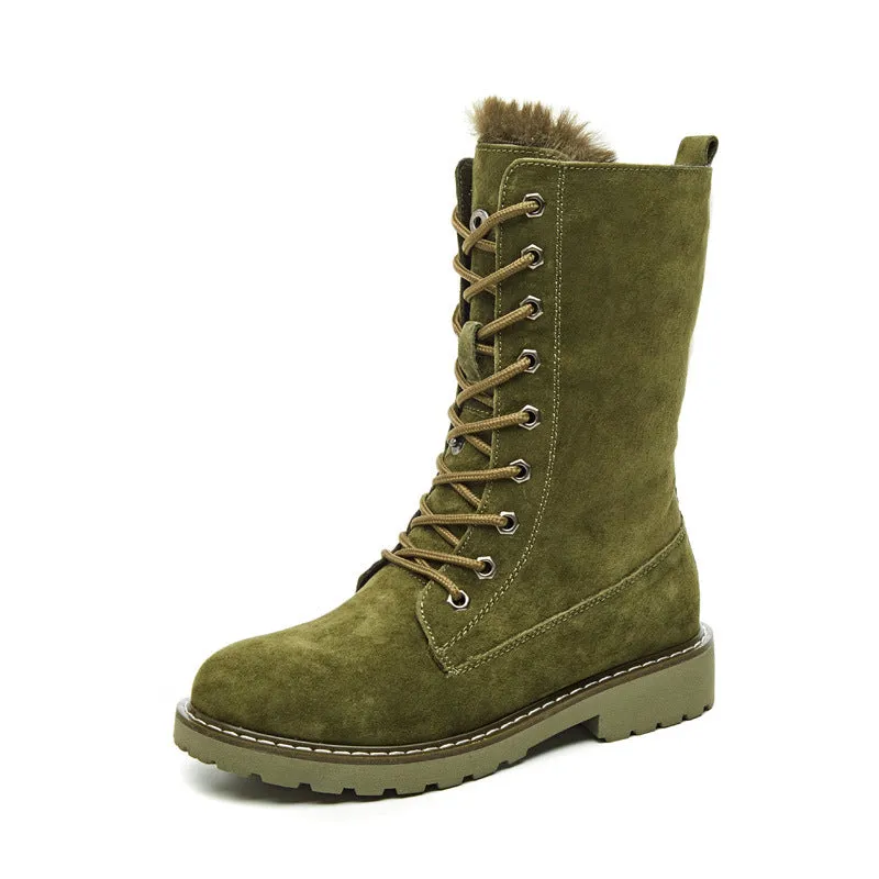 Women's Winter Warm Fur Mid-tube Snow Boots